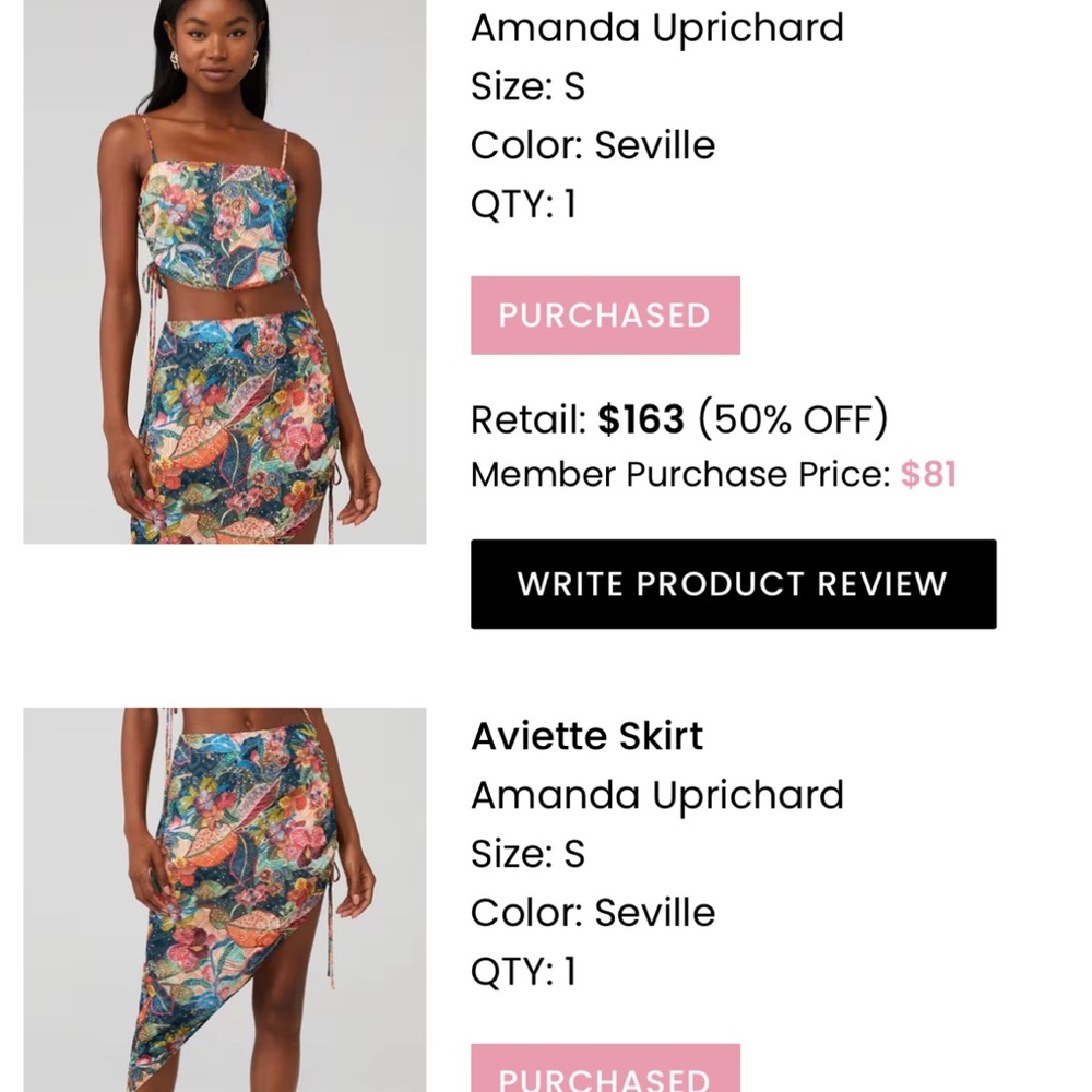 Amanda Uprichard Seville Print Two-Piece Set